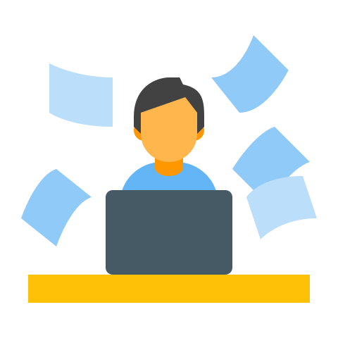 Person preparing a proposal manually